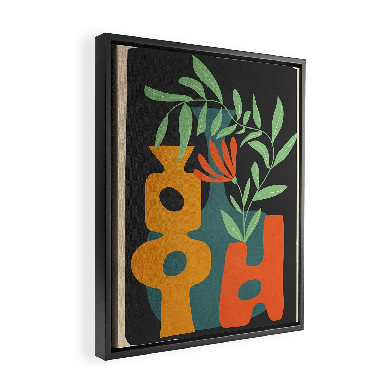 Shapes in Bloom 1 Framed Canvas Print Gallery Image 2