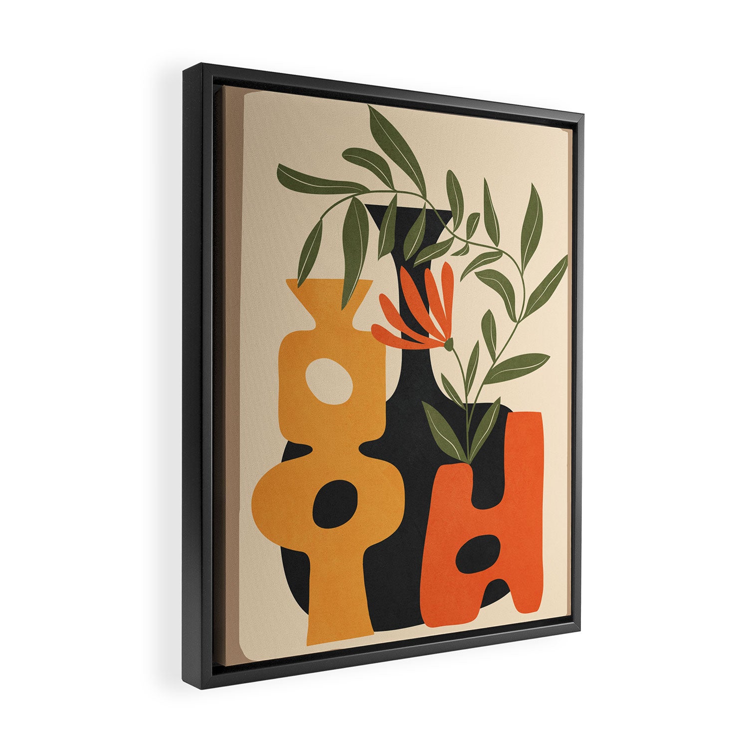 Shapes in Bloom 3 Framed Canvas Print Gallery Image 2