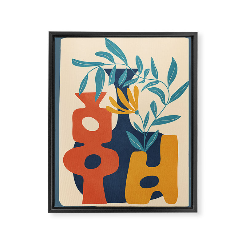 Shapes in Bloom 4 Framed Canvas Print Gallery Image 6