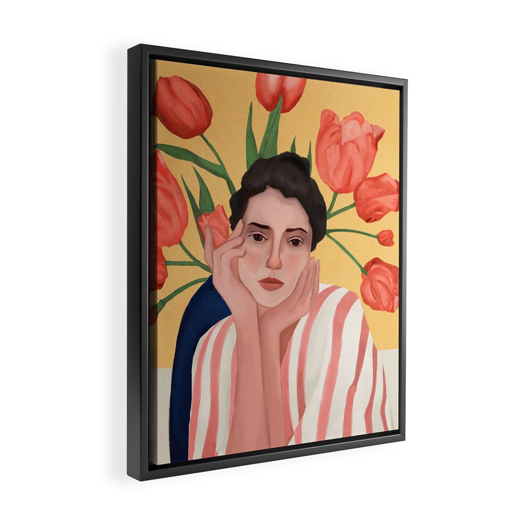 She is the Spring Framed Canvas Print Gallery Image 2