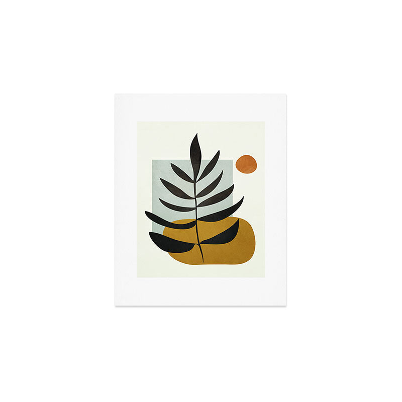 Soft Abstract Large Leaf Art Print Gallery Image 1