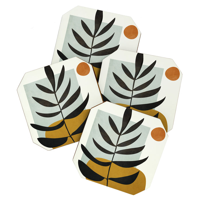 Soft Abstract Large Leaf Coaster Gallery Image 1