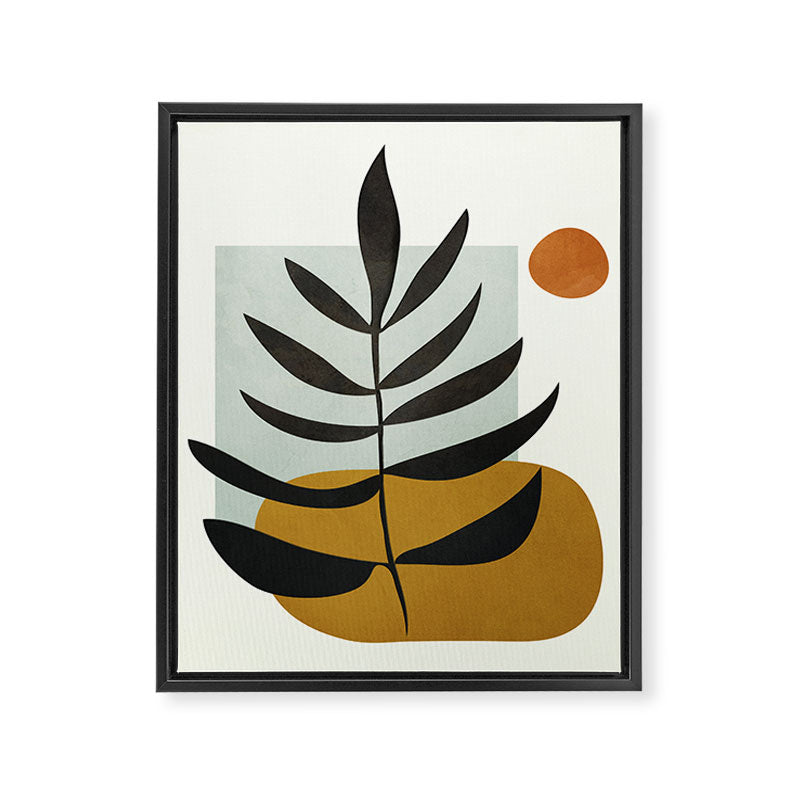 Soft Abstract Large Leaf Framed Canvas Print Gallery Image 6