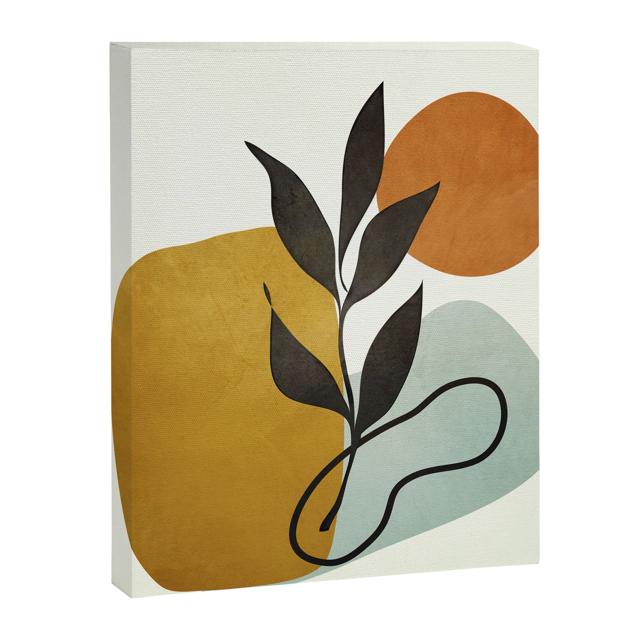 Soft Abstract Small Leaf Canvas Print Gallery Image 6