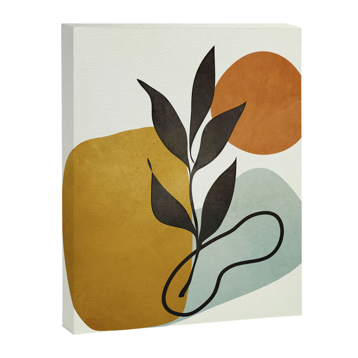 Soft Abstract Small Leaf Canvas Print Gallery Image 1