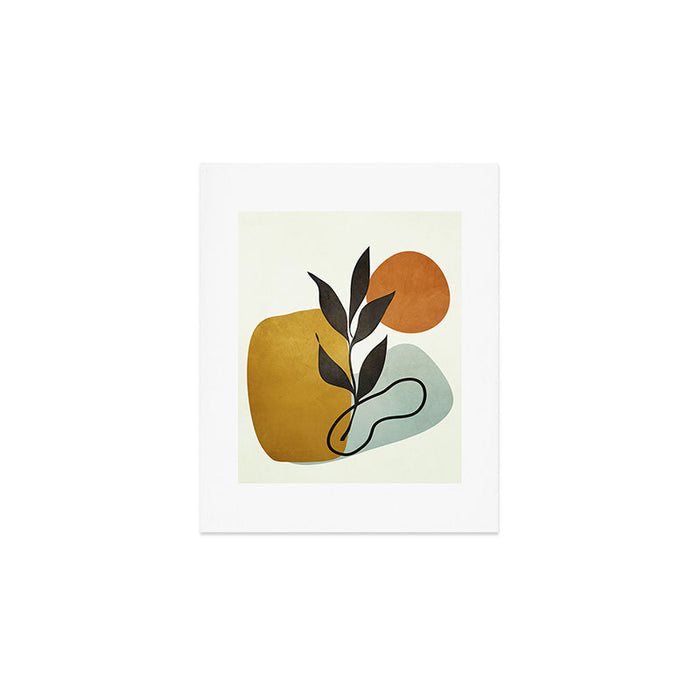 Soft Abstract Small Leaf Art Print Gallery Image 1