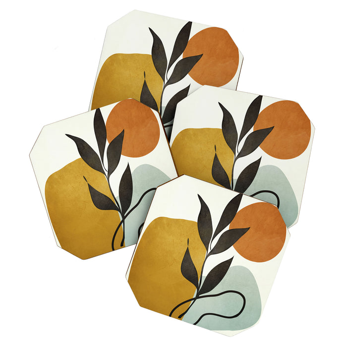 Soft Abstract Small Leaf Coaster Gallery Image 1