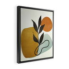 Soft Abstract Small Leaf Framed Canvas Print Gallery Image 2
