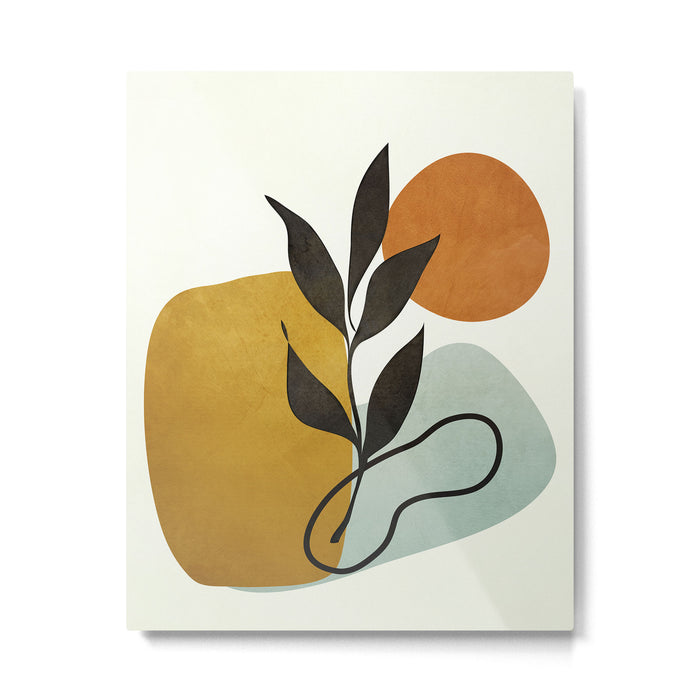 Soft Abstract Small Leaf Metal Print Gallery Image 1