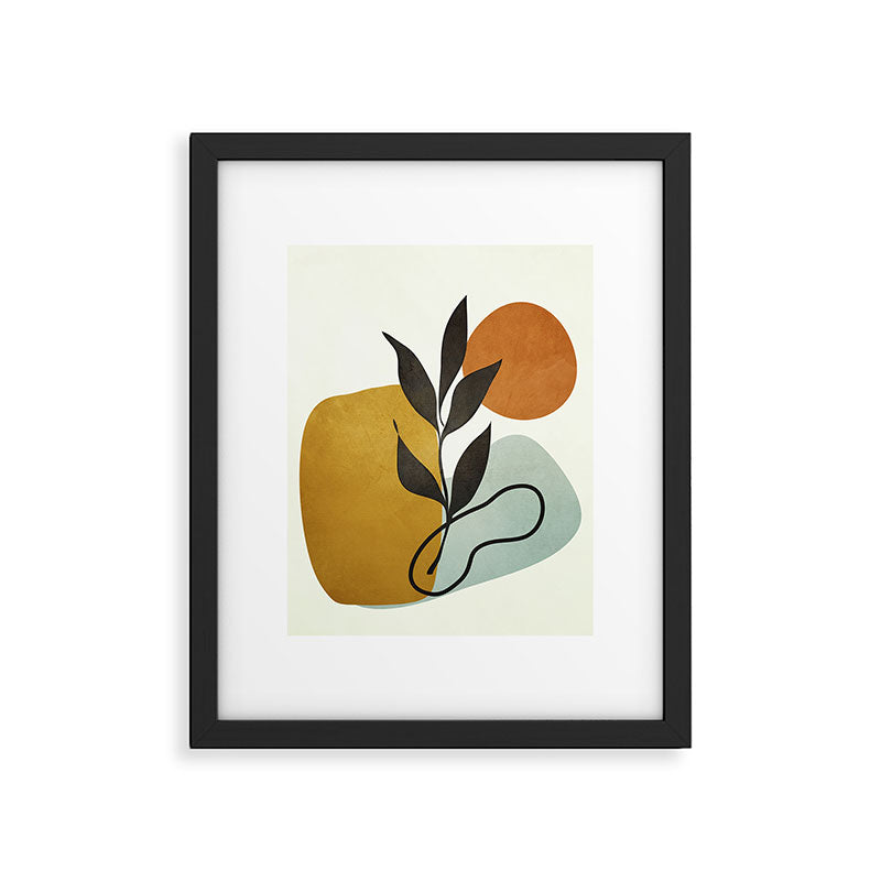 Soft Abstract Small Leaf Framed Art Print Gallery Image 5