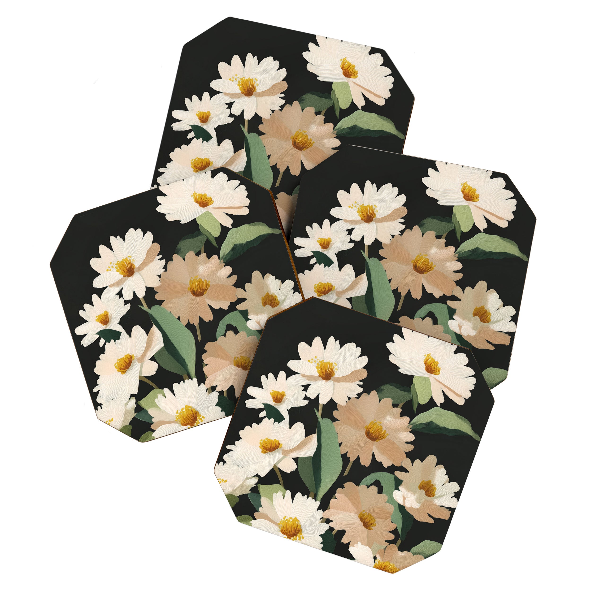 Soft Bloom Noir Coaster Gallery Image 1