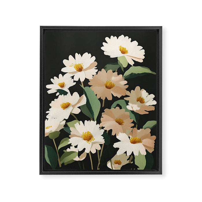 Soft Bloom Noir Framed Canvas Print Gallery Image 1