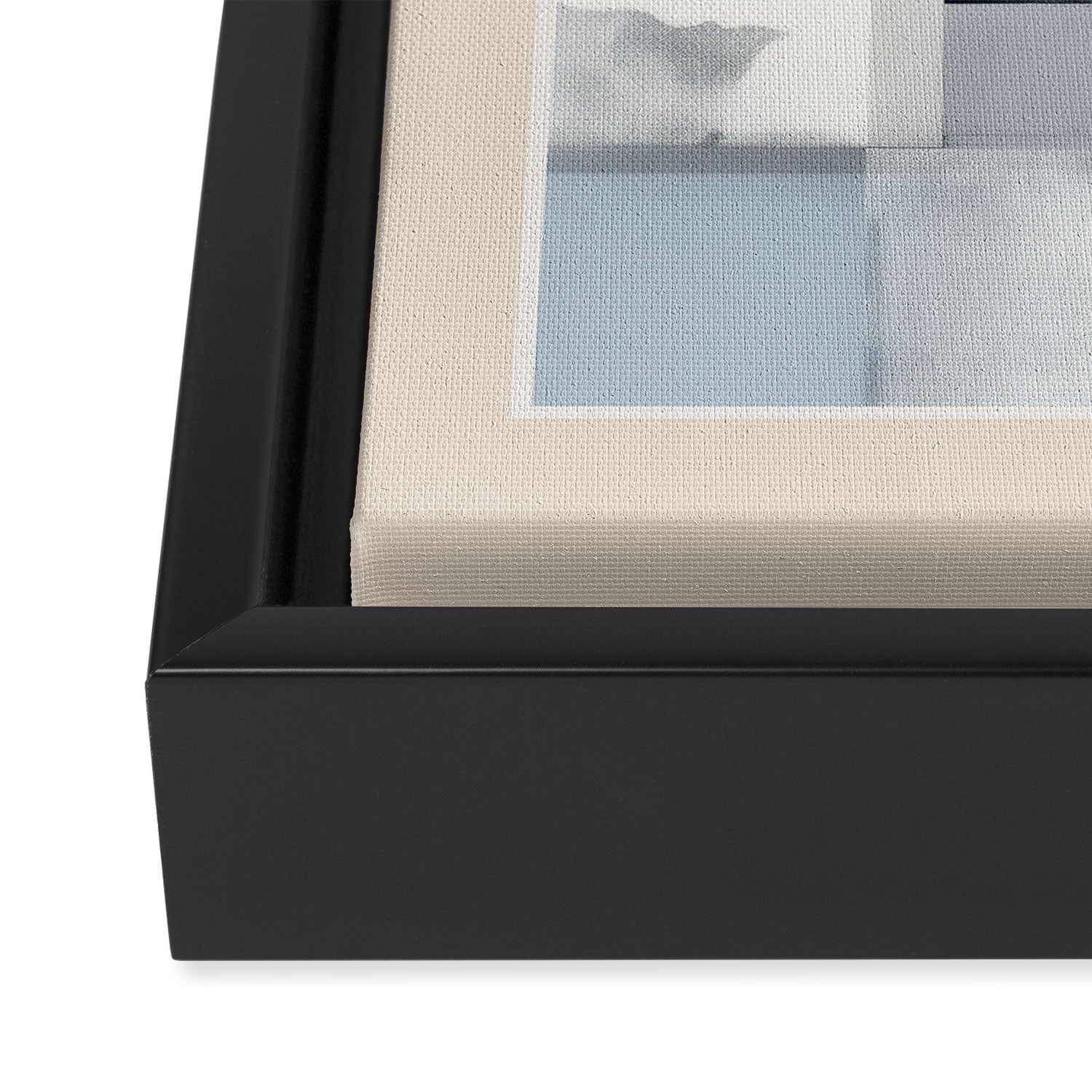 Soft Blue Forms I Framed Canvas Print Gallery Image 3