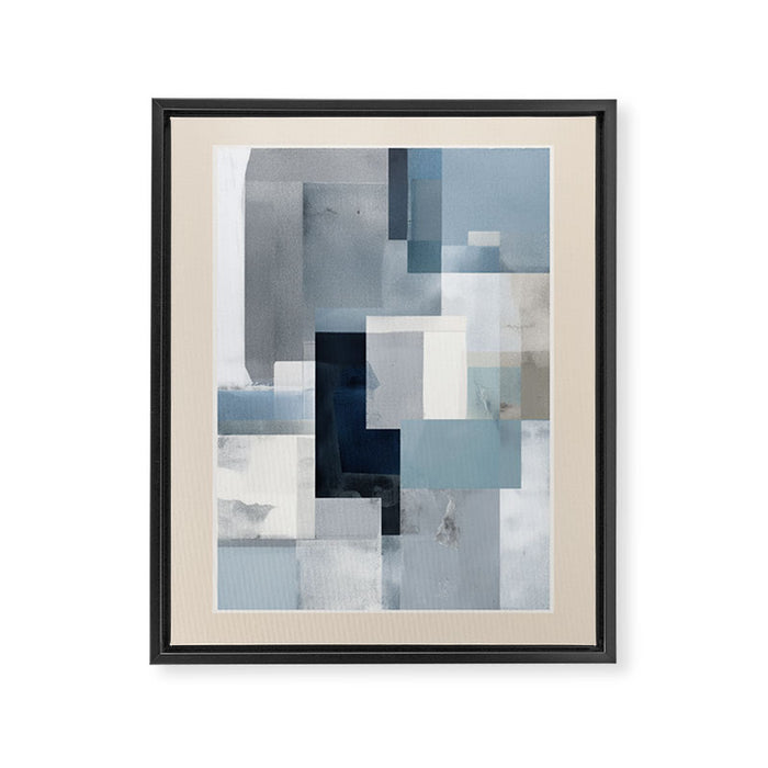Soft Blue Forms I Framed Canvas Print Gallery Image 1
