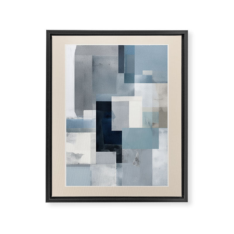 Soft Blue Forms I Framed Canvas Print Gallery Image 6