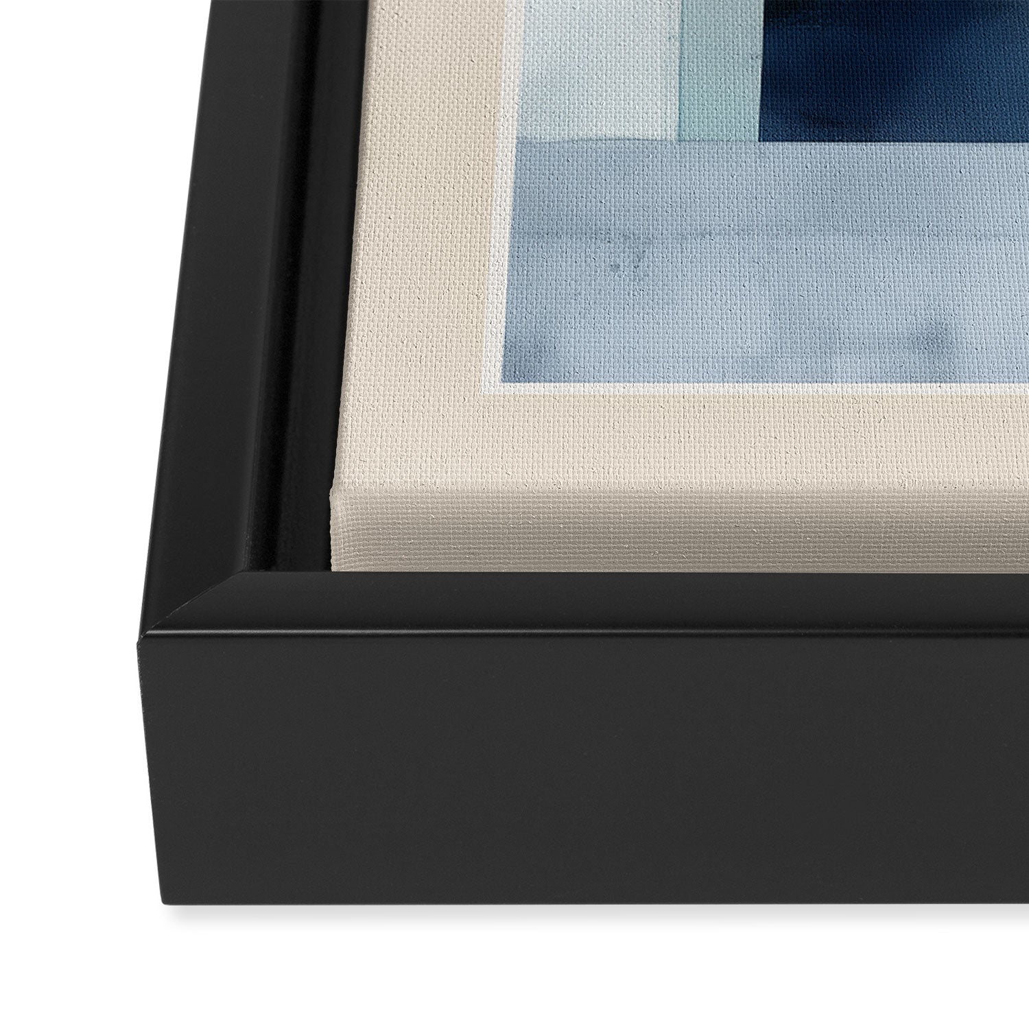 Soft Blue Forms II Framed Canvas Print Gallery Image 3
