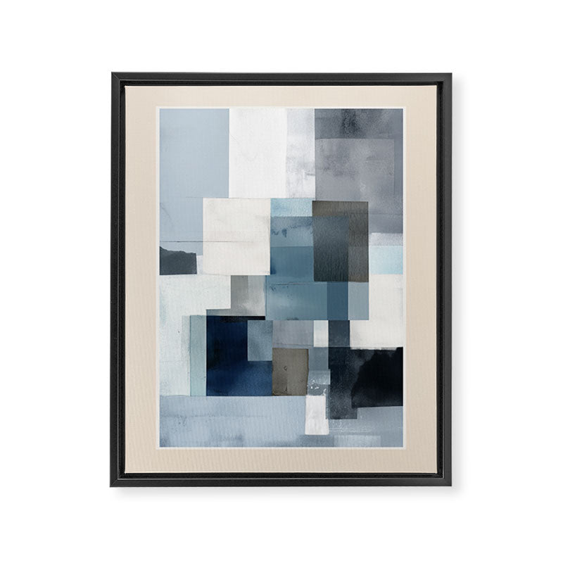 Soft Blue Forms II Framed Canvas Print Gallery Image 6