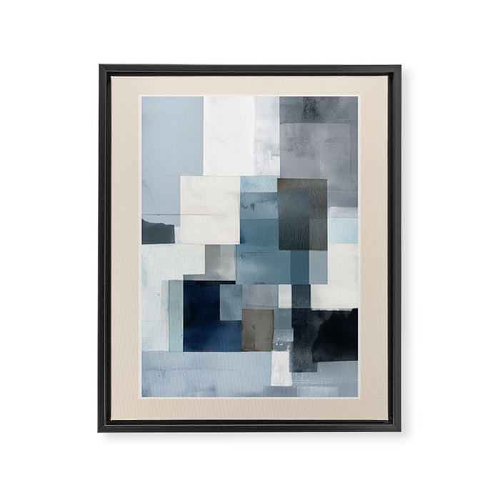 Soft Blue Forms II Framed Canvas Print Gallery Image 1