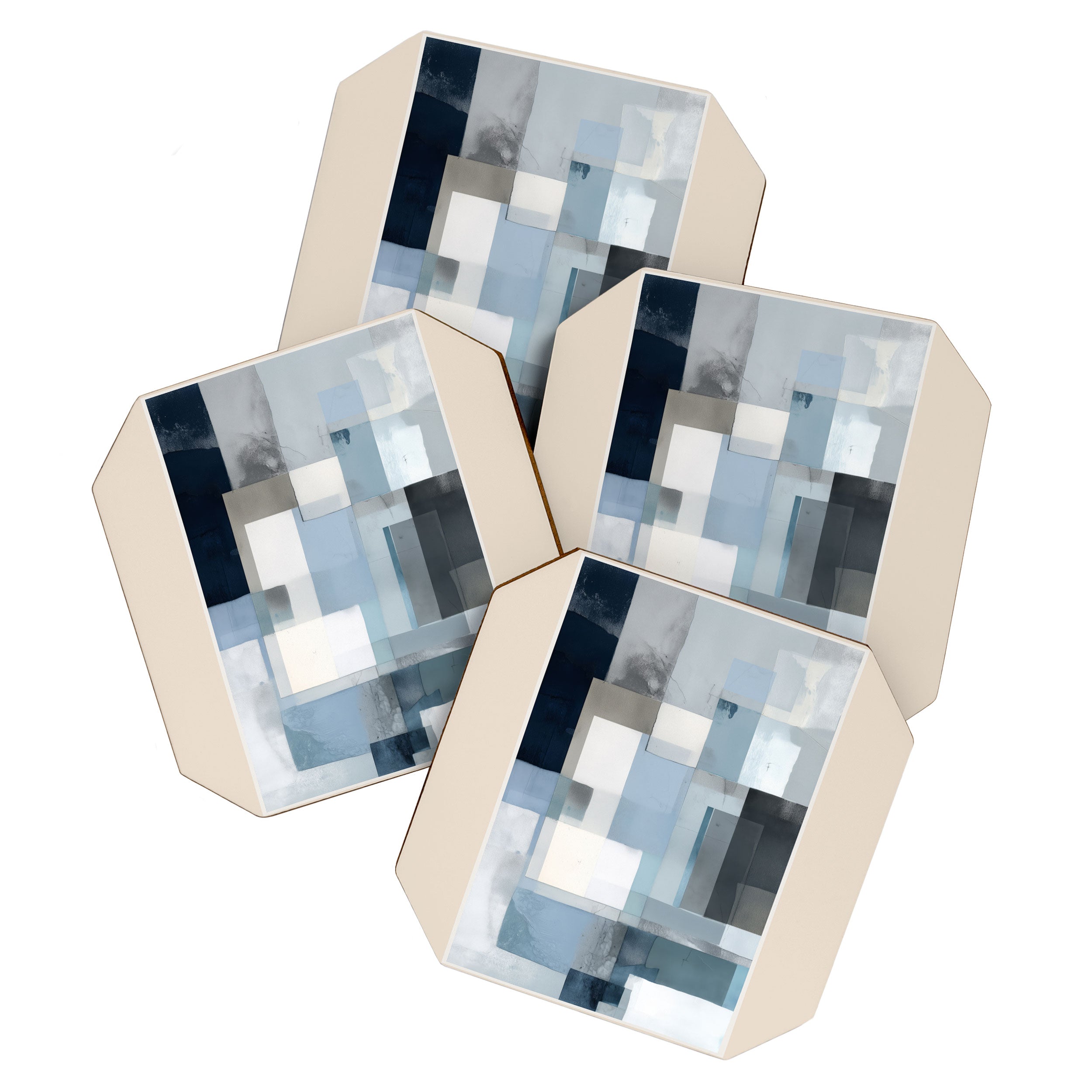 Soft Blue Forms III Coaster Gallery Image 1