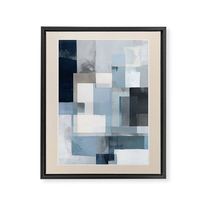 Soft Blue Forms III Framed Canvas Print Gallery Image 1