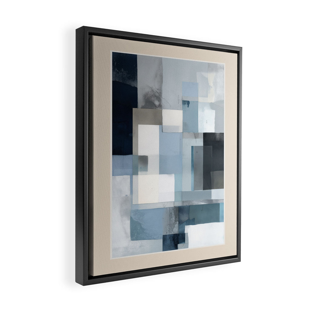 Soft Blue Forms III Framed Canvas Print Gallery Image 2
