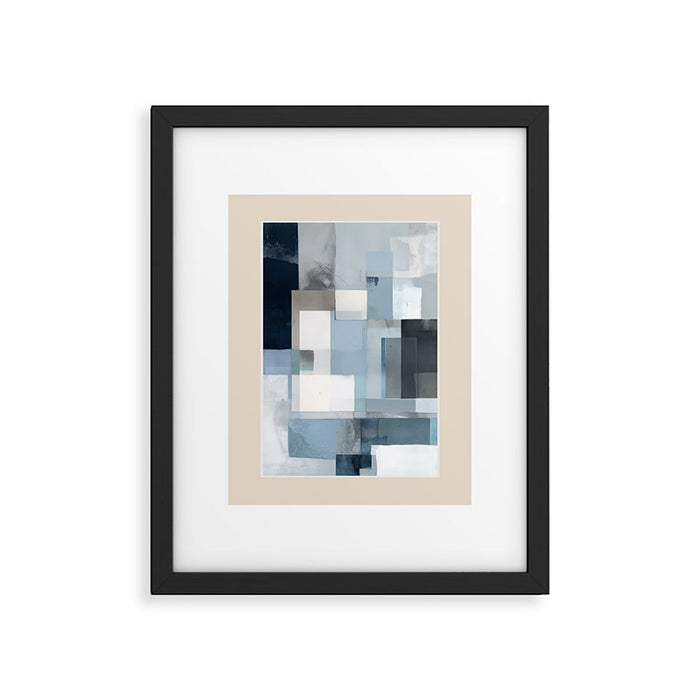 Soft Blue Forms III Framed Art Print Gallery Image 1
