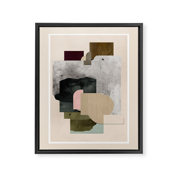 Soft Geometry III Framed Canvas Print Gallery Image 1
