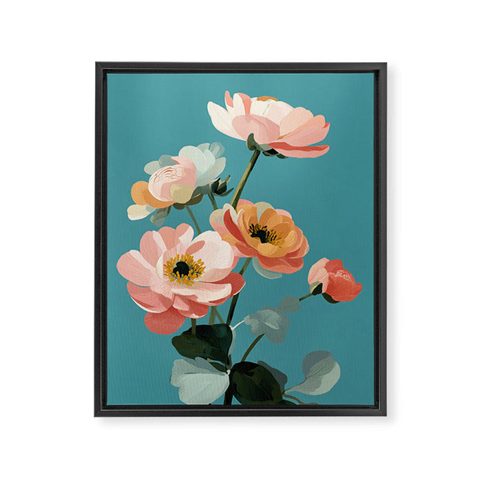 Soft Spring Botanicals Framed Canvas Print Gallery Image 1