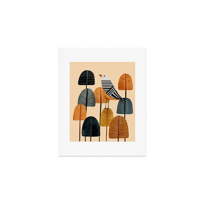 Song in the Autumn Grove Art Print Gallery Image 1