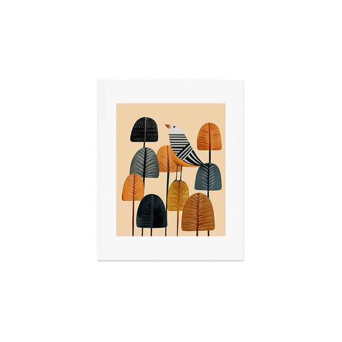 Song in the Autumn Grove Art Print Gallery Image 1