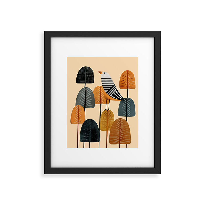 Song in the Autumn Grove Framed Art Print Gallery Image 5