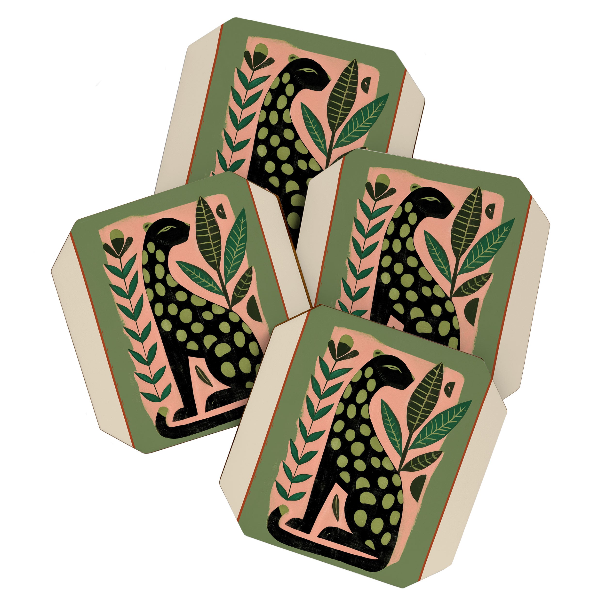 Spotted Cat Coaster Gallery Image 1