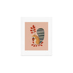 Squirrel in a Pink Autumn Art Print Gallery Image 1