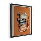 Stacked Abstract Cats Framed Canvas Print Gallery Image 2
