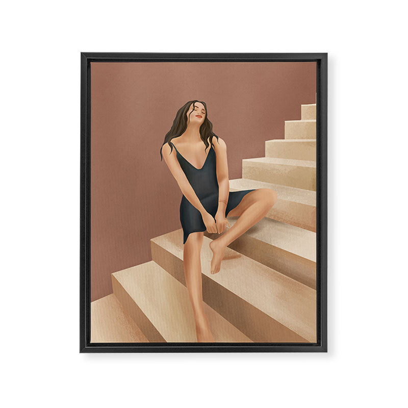 Stairs Framed Canvas Print Gallery Image 6