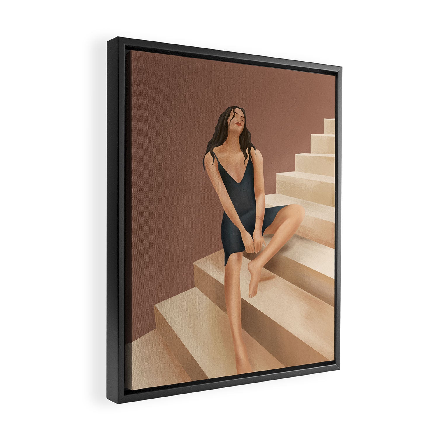 Stairs Framed Canvas Print Gallery Image 2