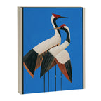 Stillness in Motion - Abstract Cranes in Blue Canvas Print Gallery Image 6