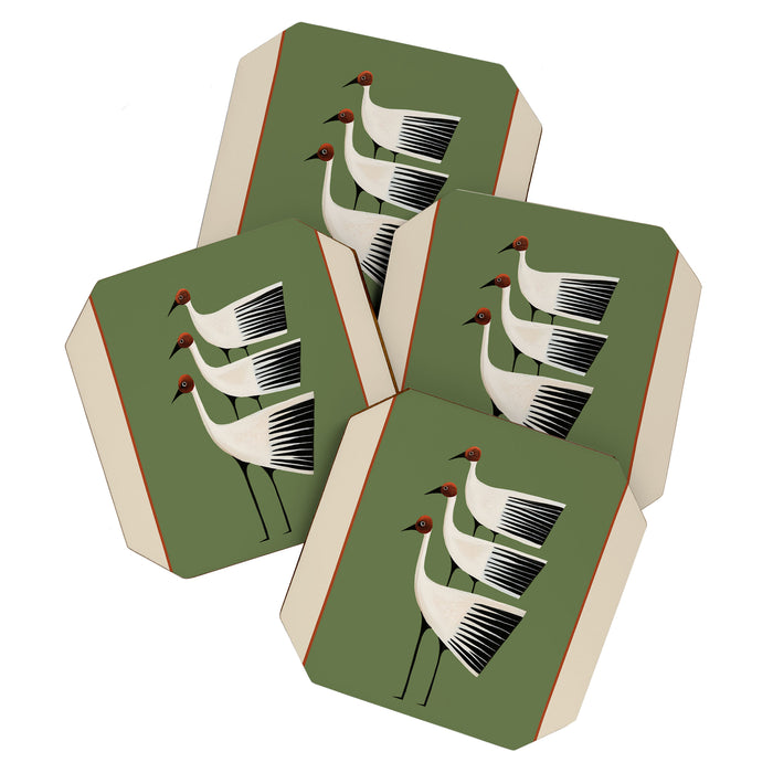 Striped Bird Trio Coaster Gallery Image 1