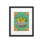 Striped Bowl with Pears Framed Art Print Gallery Image 5
