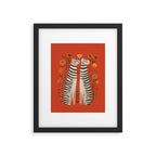Striped Cat Pair Framed Art Print Gallery Image 5