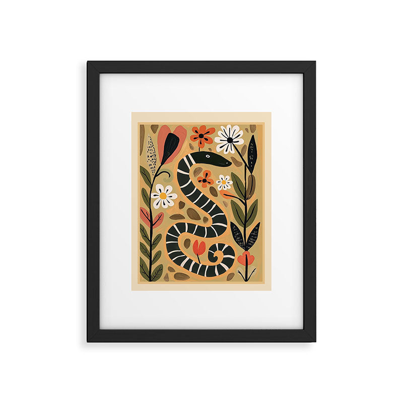 Striped Garden Snake I Framed Art Print Gallery Image 5