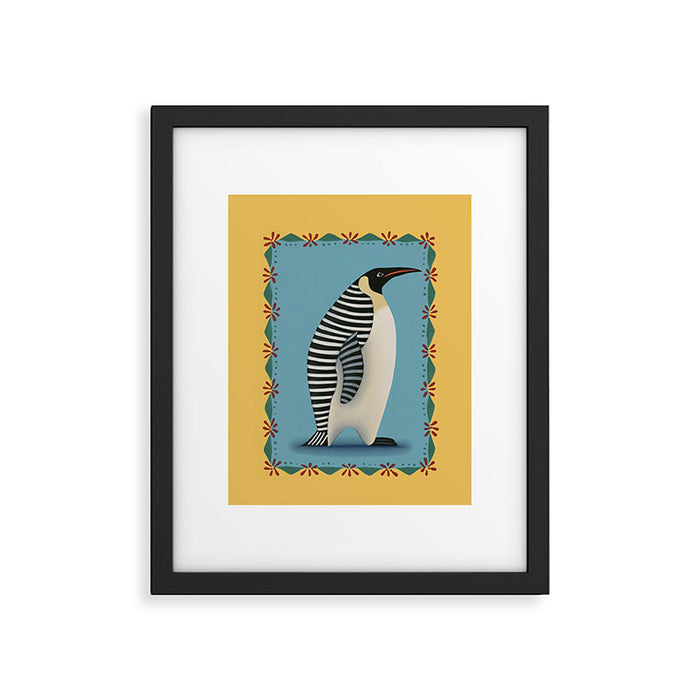 Striped Penguin Framed Art Print Gallery Image 1