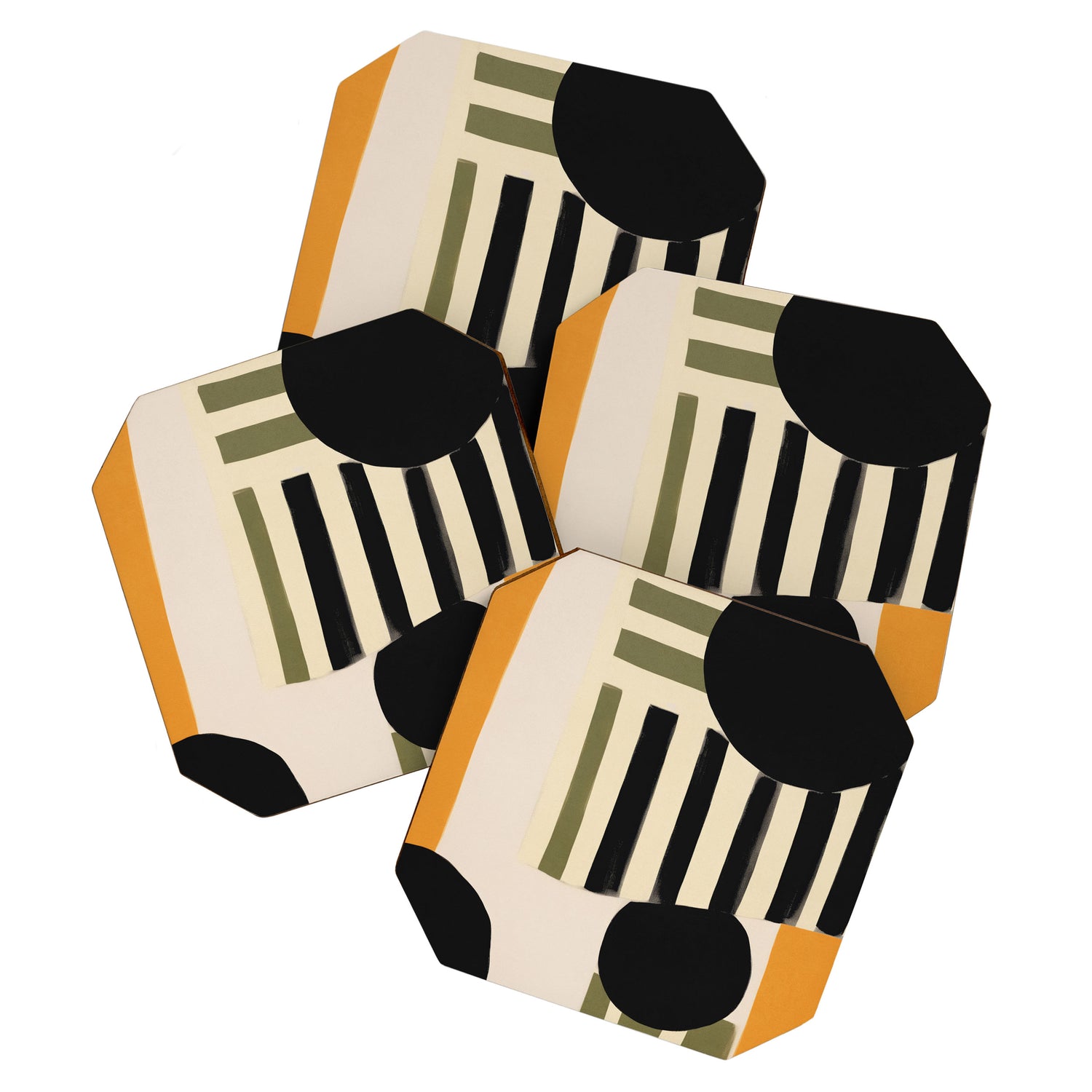 Stripes and Shapes I Coaster Gallery Image 1