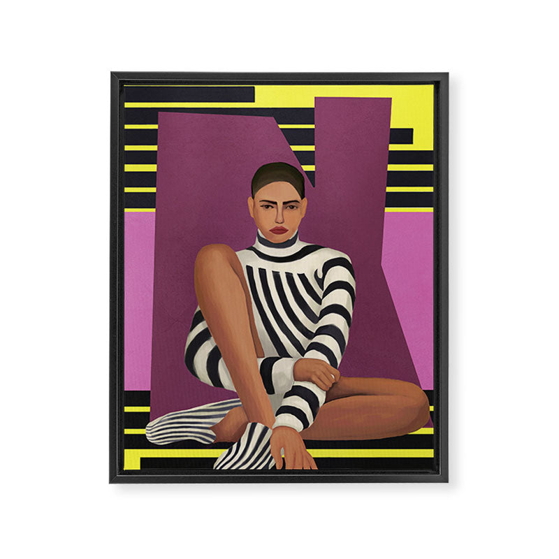 Stripes in Stillness Framed Canvas Print Gallery Image 6