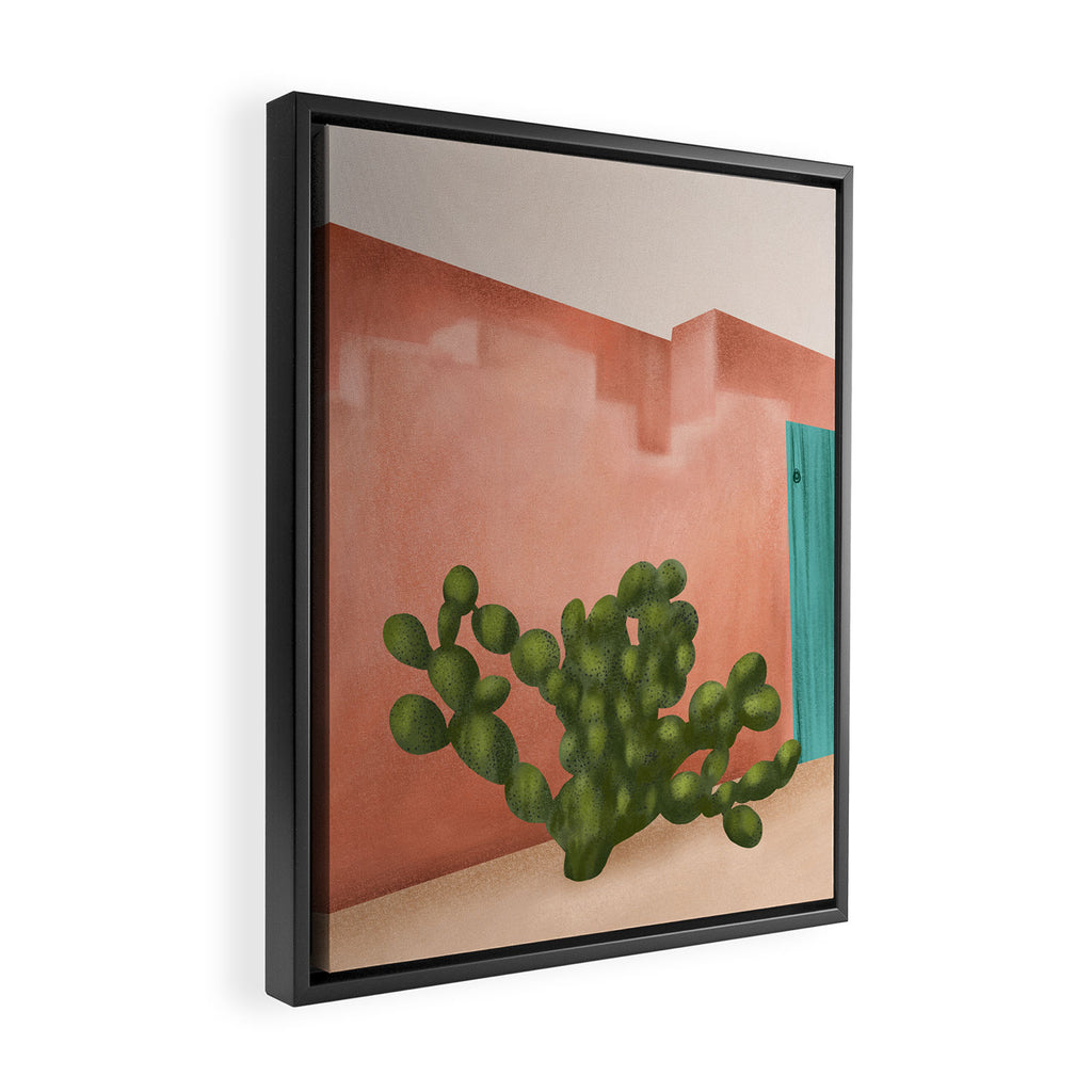 Strong Desert Cactus Framed Canvas Print Gallery Image 2