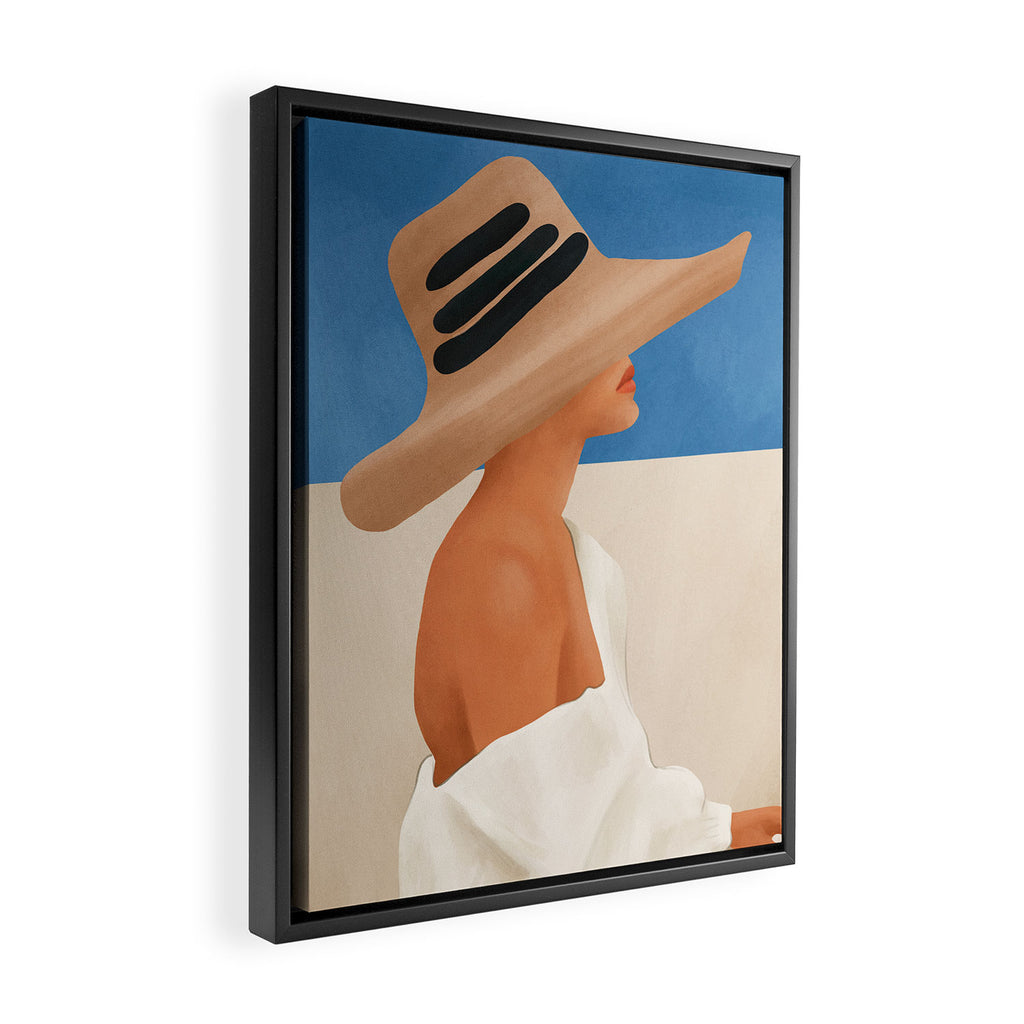 Summer Hat Framed Canvas Print Gallery Image 2