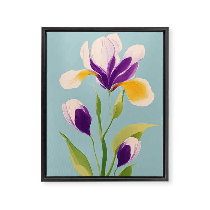 Sun-Kissed Iris Framed Canvas Print Gallery Image 1