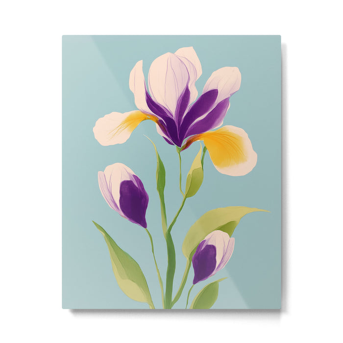 Sun-Kissed Iris Metal Print Gallery Image 1