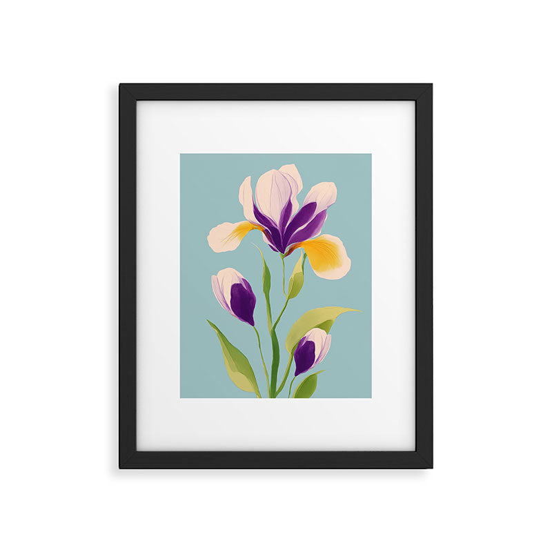Sun-Kissed Iris Framed Art Print Gallery Image 5