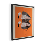 Tangerine Flamingos Framed Canvas Print Gallery Image 2